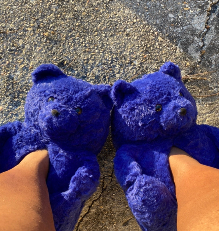 Blue bear online slippers