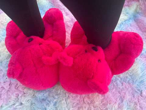 Teddy Bear Slippers Women Plush Animal Slppers Winter Warm Home Indoor Anti-Slip Faux Fur Men Shoes