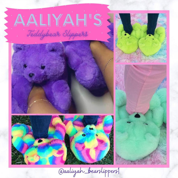 Aaliyah's Teddybear Slippers