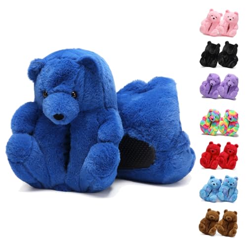 Teddy Bear Slippers Cute House Animal Slippers For Women Indoor Fuzzy Cartoon Care Bear Slippers Bedroom Slippers Women Birthday Christmas Holiday Gift Ideas For Teen Girls Women