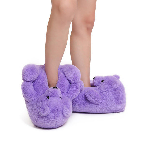 Teddy Bear Slippers Cute House Animal Slippers For Women Indoor Fuzzy Cartoon Care Bear Slippers Bedroom Slippers Women Birthday Christmas Holiday Gift Ideas For Teen Girls Women