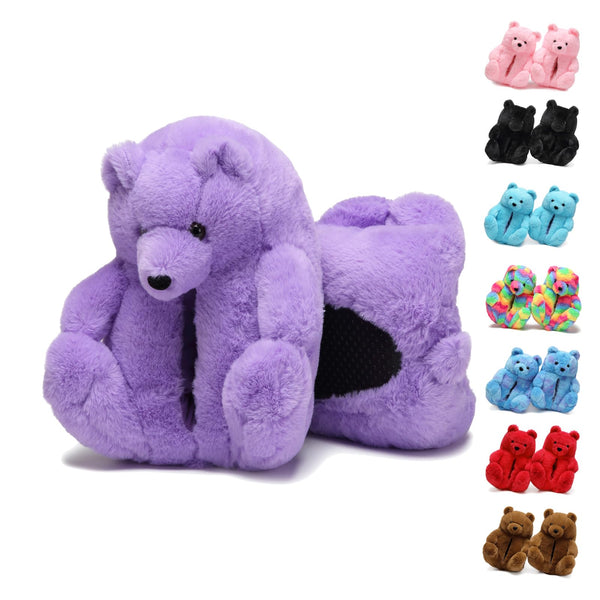 Teddy Bear Slippers Cute House Animal Slippers For Women Indoor Fuzzy Cartoon Care Bear Slippers Bedroom Slippers Women Birthday Christmas Holiday Gift Ideas For Teen Girls Women