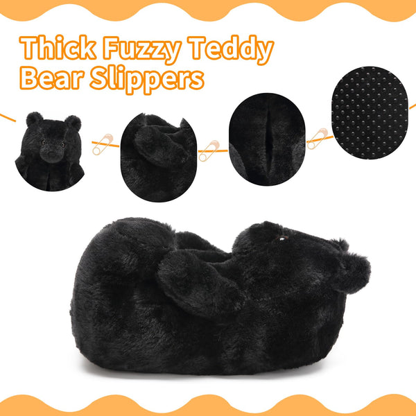 Teddy Bear Slippers Cute House Animal Slippers For Women Indoor Fuzzy Cartoon Care Bear Slippers Bedroom Slippers Women Birthday Christmas Holiday Gift Ideas For Teen Girls Women