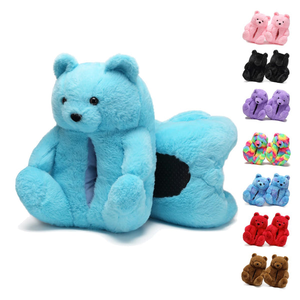 Teddy Bear Slippers Cute House Animal Slippers For Women Indoor Fuzzy Cartoon Care Bear Slippers Bedroom Slippers Women Birthday Christmas Holiday Gift Ideas For Teen Girls Women