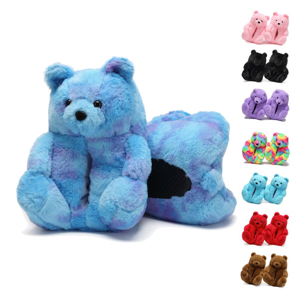 Teddy Bear Slippers Cute House Animal Slippers For Women Indoor Fuzzy Cartoon Care Bear Slippers Bedroom Slippers Women Birthday Christmas Holiday Gift Ideas For Teen Girls Women