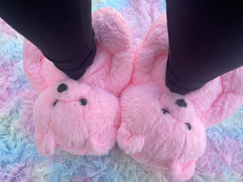 Teddy Bear Slippers Light Pink (Adult and Teen)