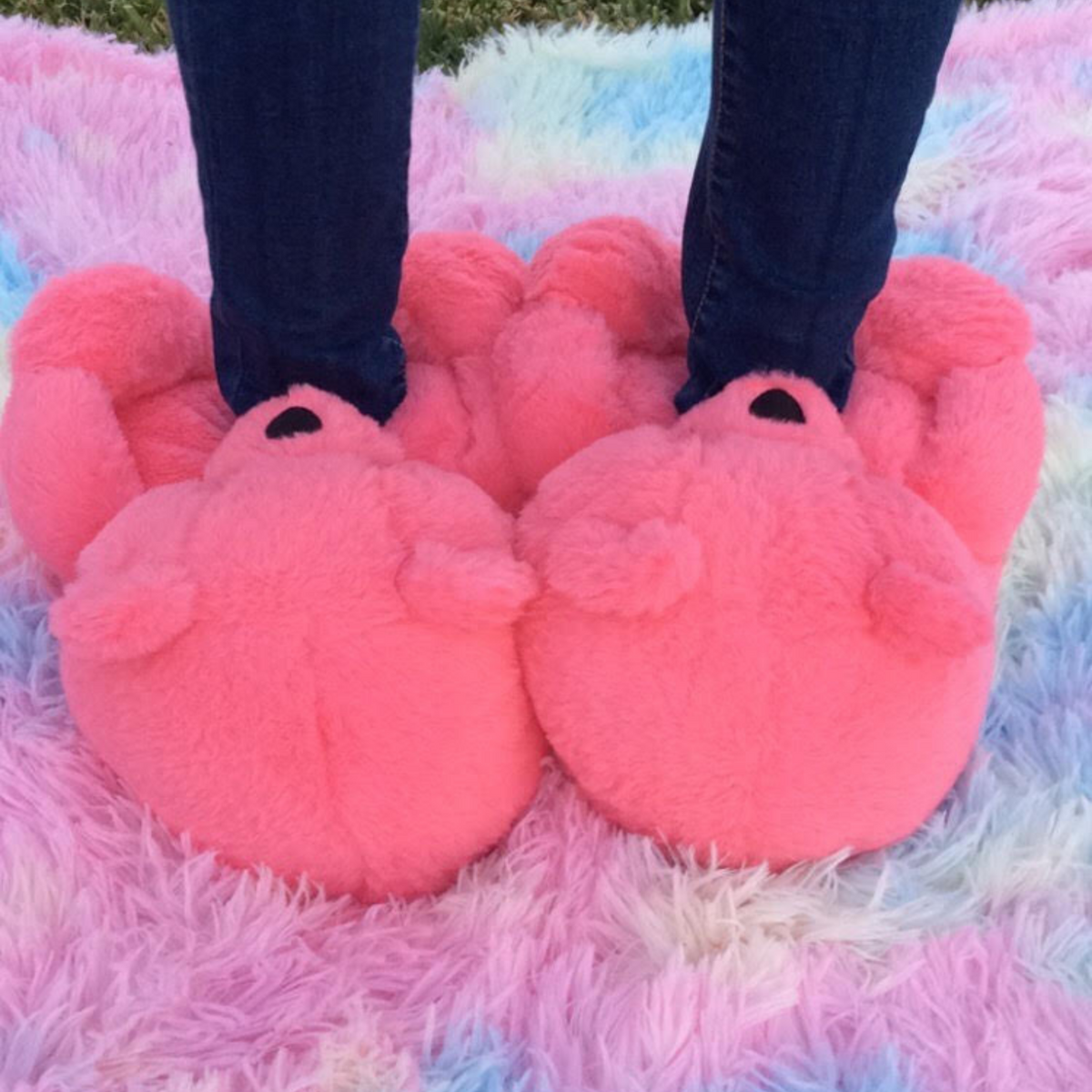 Teddy Bear Slippers Pink (Adult and Teen) – Aaliyah's Teddybear Slippers